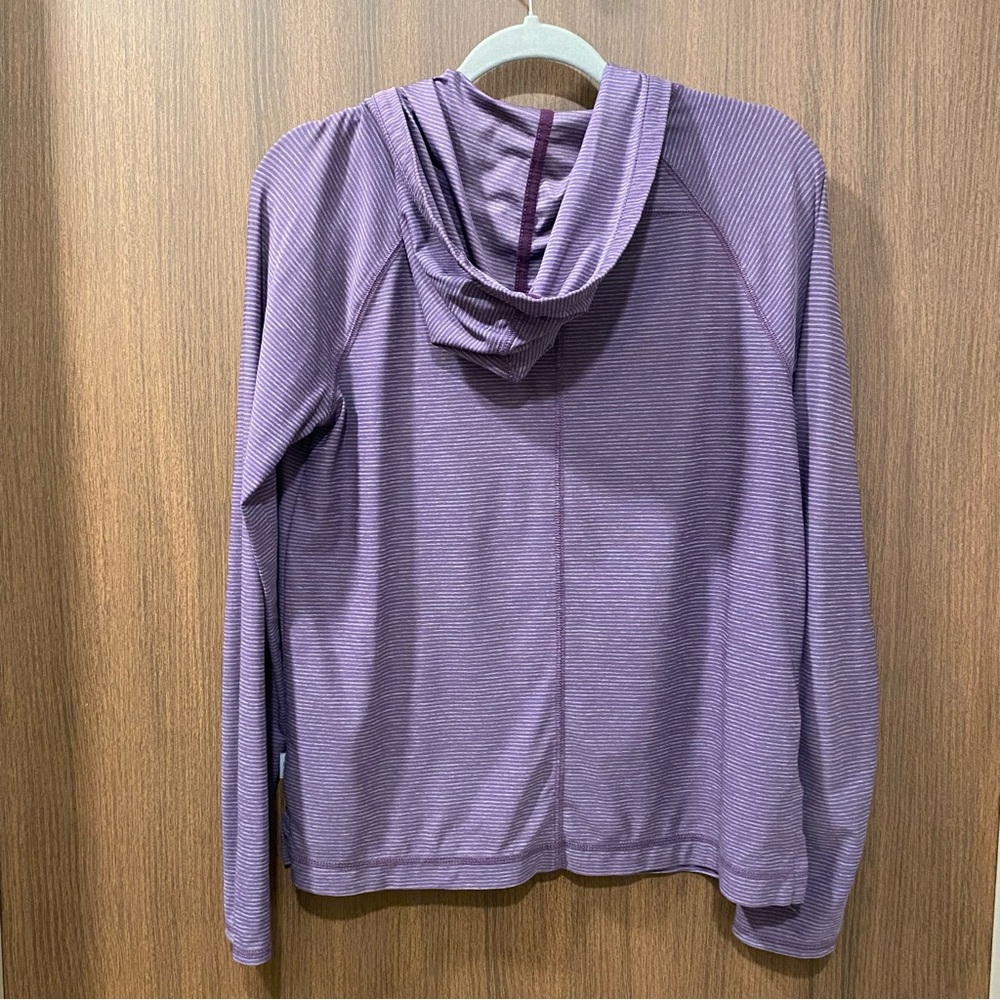 Eddie Bauer Purple Infinity Long Sleeve Hoodie Size Small‎ Striped Trek Travel - Picture 7 of 10